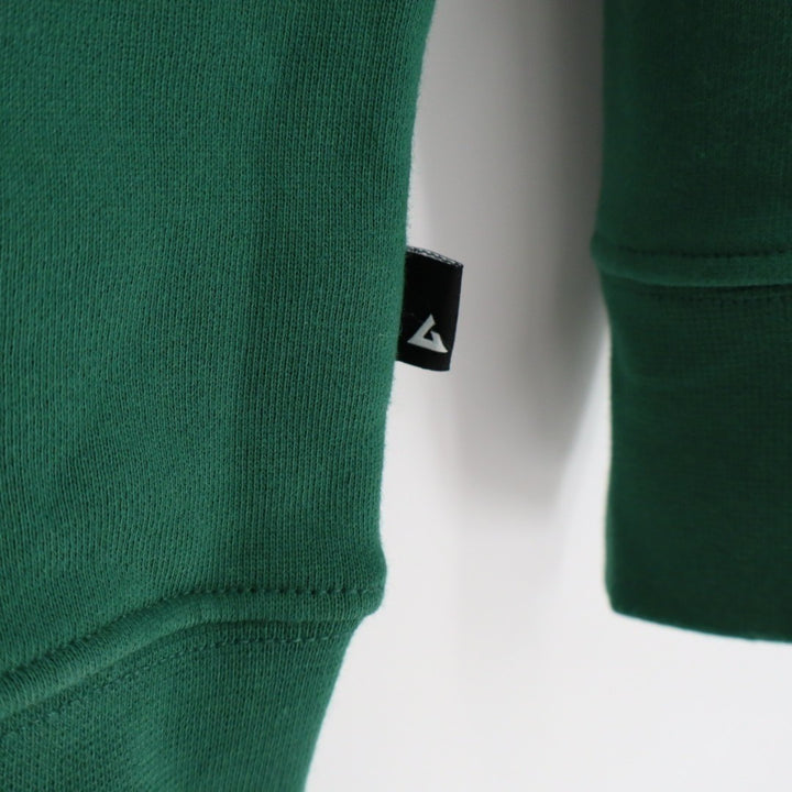 American Giant Sweatshirt Men Large Green Fleece Lined 100% Cotton Raglan Sleeve