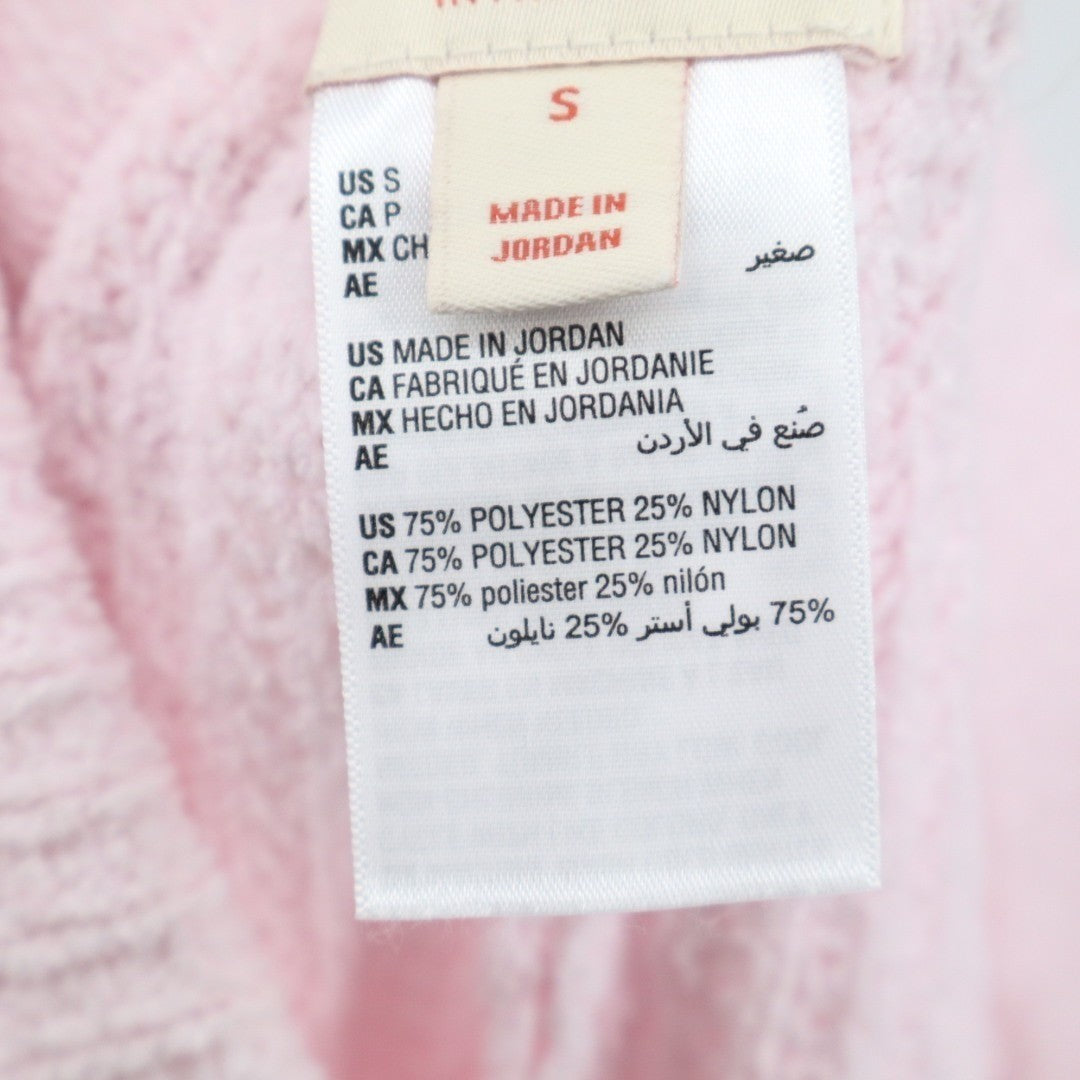 State of Day Lounge Pants Womens Small Light Pink Soft Textured Knit Drawstring