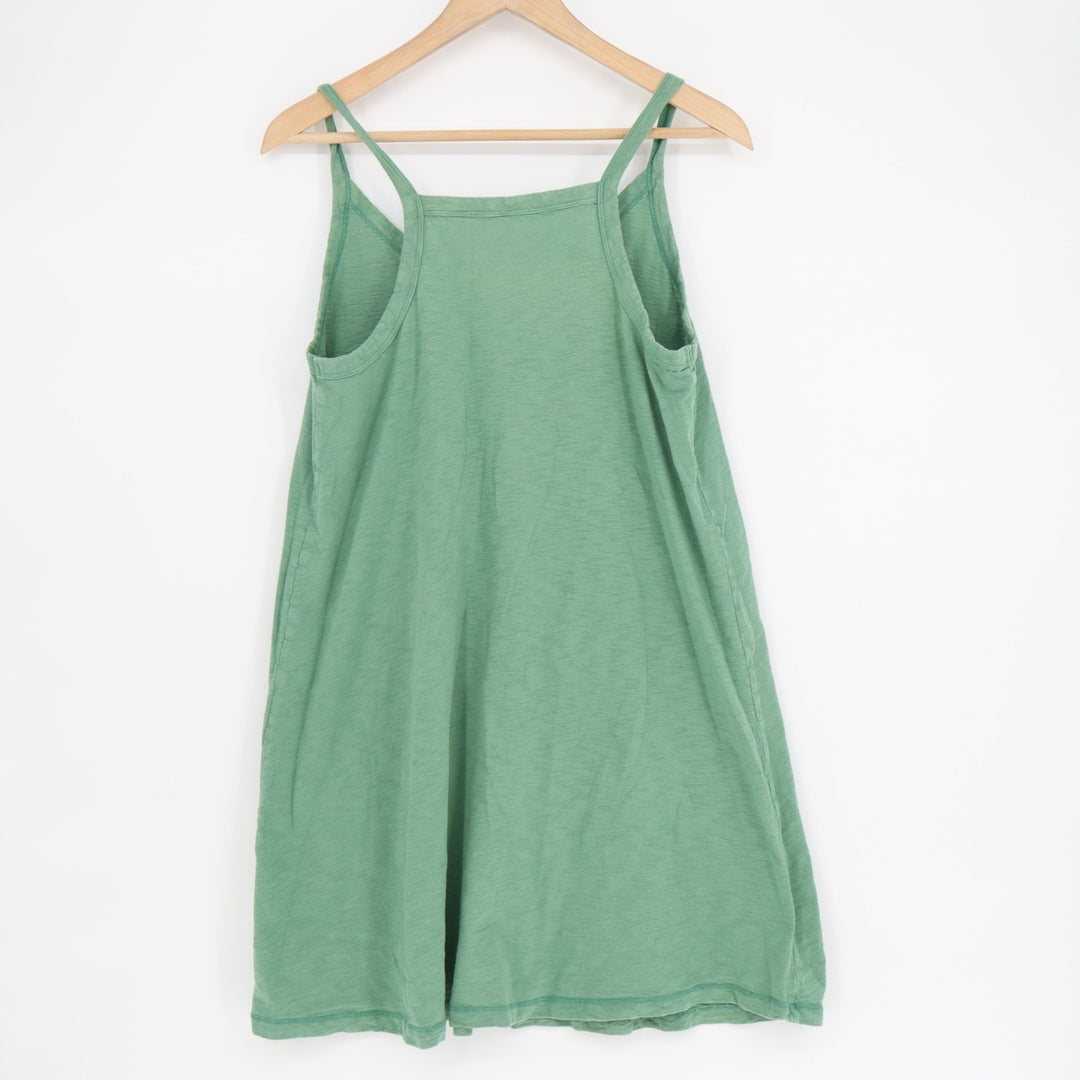 Universal Thread Tank Top Womens S Green Cotton V-Neck Spaghetti Straps Pullover