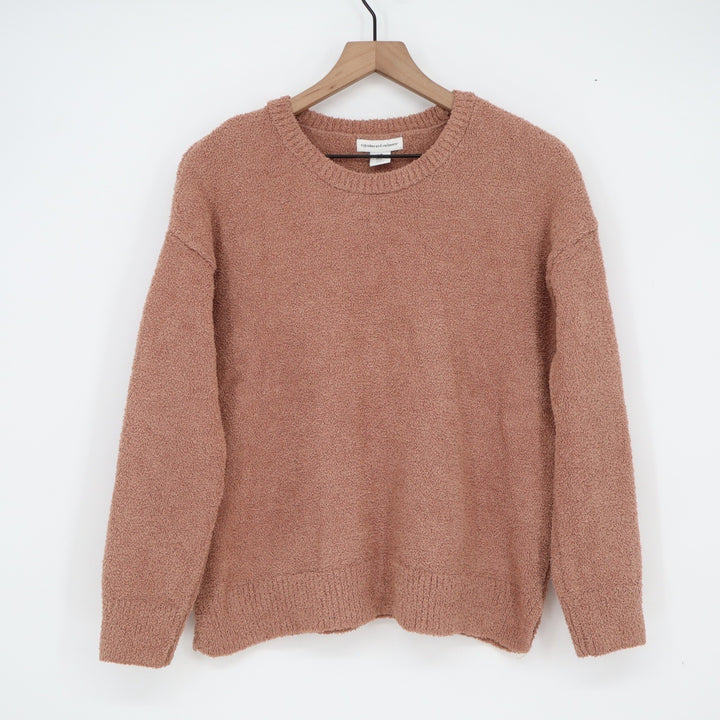 Cupcakes and Cashmere Mauve Popcorn Knit Crewneck Sweater Womens Medium