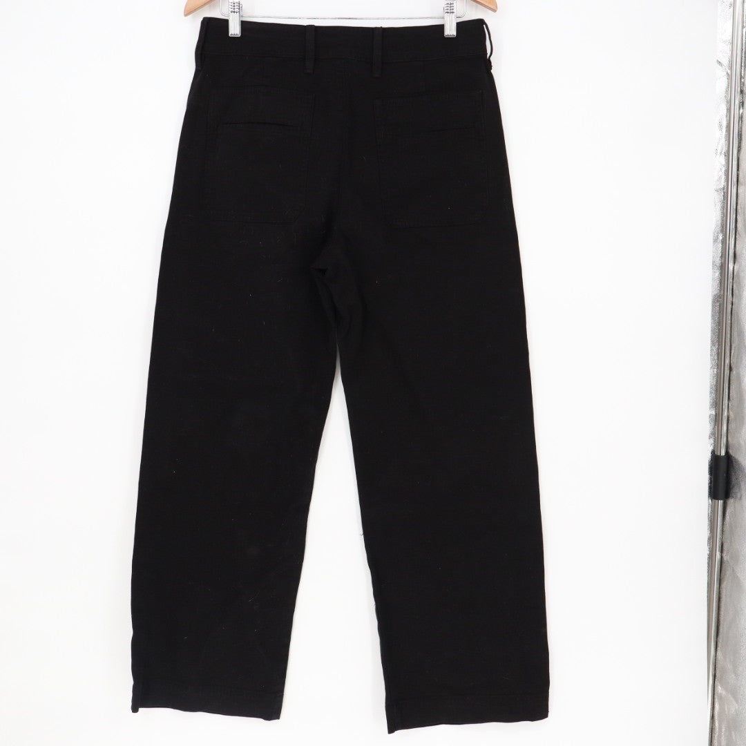American Giant Chino Pants Womens 8 Black Cotton Stretch Slash Pockets Outdoor