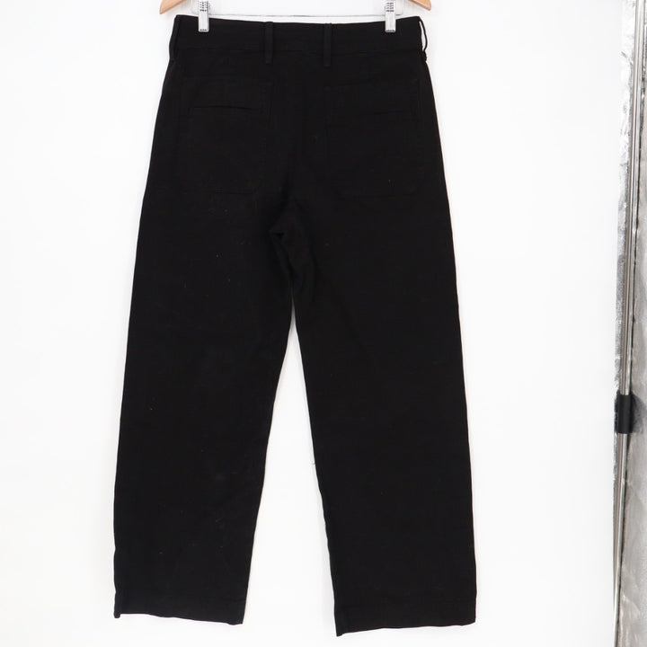 American Giant Chino Pants Womens 8 Black Cotton Stretch Slash Pockets Outdoor