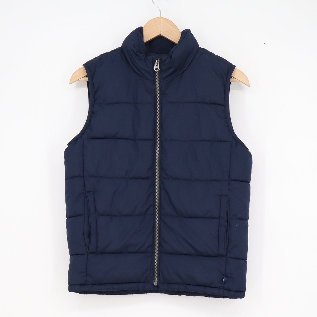 Gap Kids ColdControl Puffer Vest Navy Blue Full Zip Water Resistant Boys Large