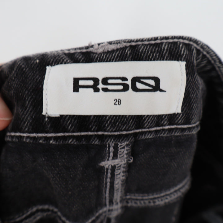 RSQ Mens Faded Black Carpenter Utility Straight Leg Denim Jeans Size 28