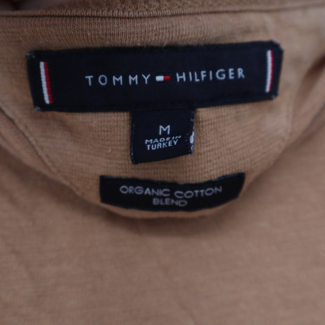 Tommy Hilfiger Mens Organic Cotton Blend Crew Neck T-Shirt Tan Brown Size M