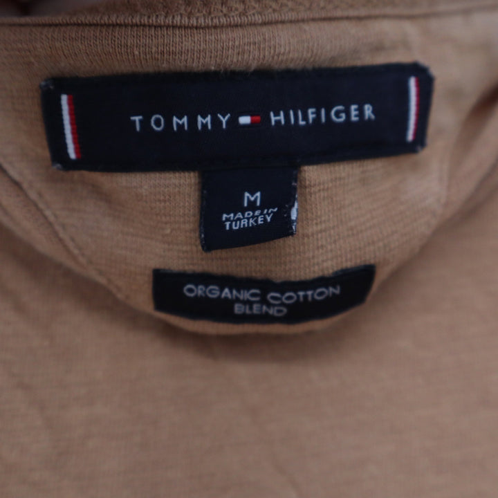 Tommy Hilfiger Mens Organic Cotton Blend Crew Neck T-Shirt Tan Brown Size M