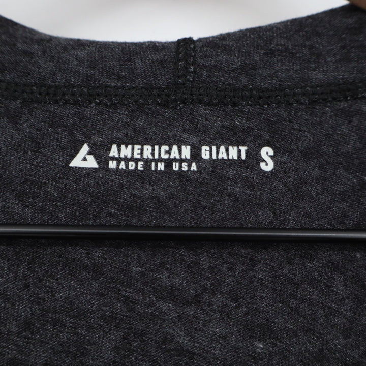 American Giant Charcoal Heather Full Zip Hoodie Sweatshirt Size S Made in USA