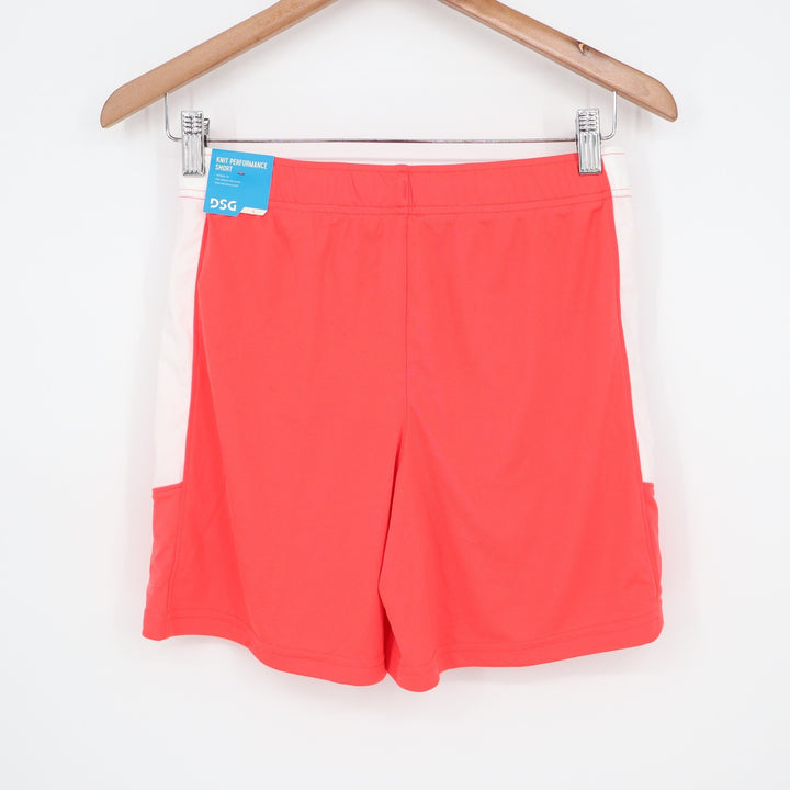 DSG Boys All Sport Short Cabana Coral Pure White Size L 14-16
