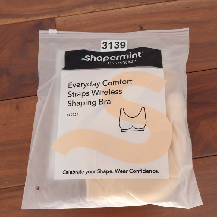 Shapermint Essentials Everyday Comfort Straps Wireless Shaping Bra Womens M Chai