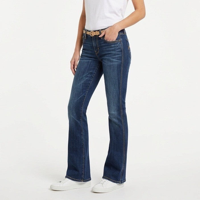 7 For All Mankind Bootcut Jeans Womens 27 Blue Denim Cotton Low Rise 5-Pockets