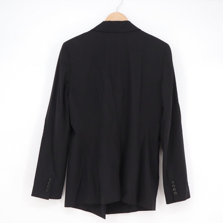 Lafayette 148 New York Black Virgin Wool Single Button Blazer Jacket Size 10