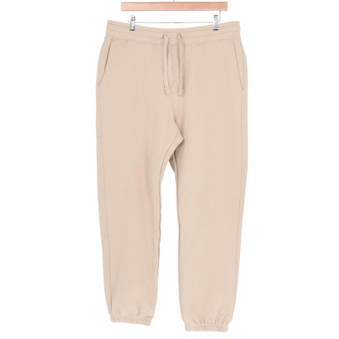 American Giant Classic Sweatpants Mens L Cobblestone Cotton Fleece Drawstring