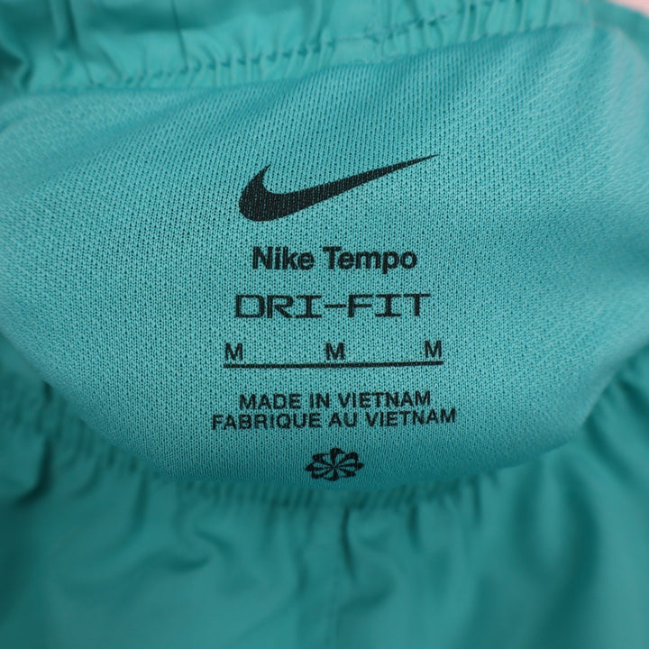 Nike Tempo Womens Teal White Dri-FIT Running Shorts Size M