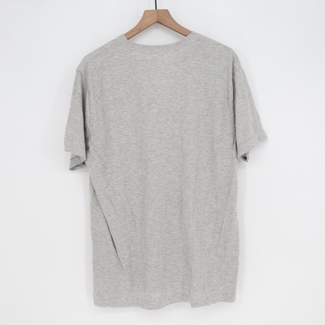 Hurley Mens Graphic T-Shirt Gray Short Sleeve Crew Neck Logo Surf Tee Size L