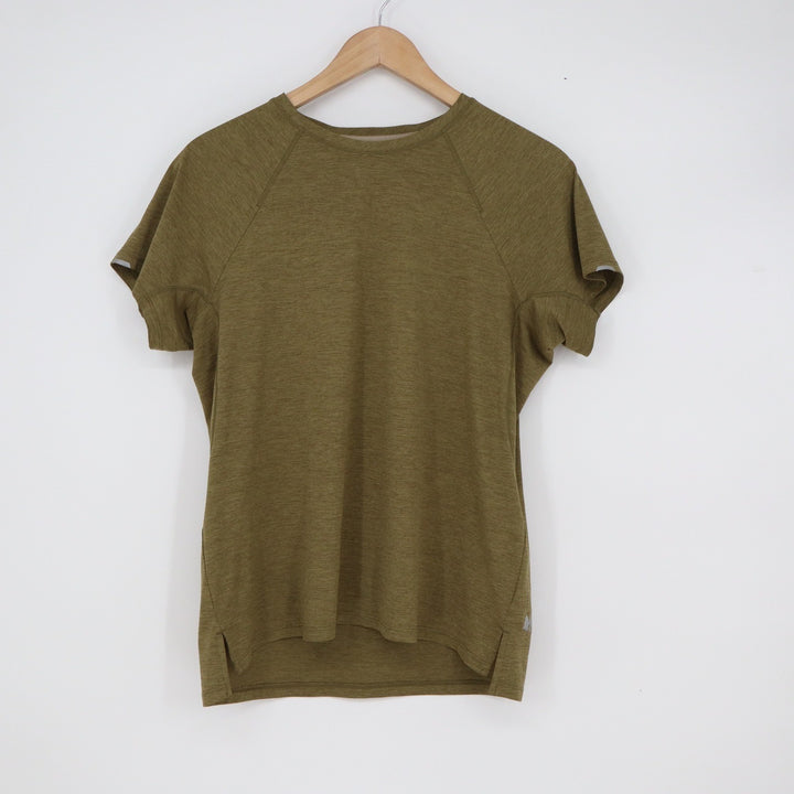 REI Co-op Mens Medium Olive Green Heathered Performance Short Sleeve T-Shirt