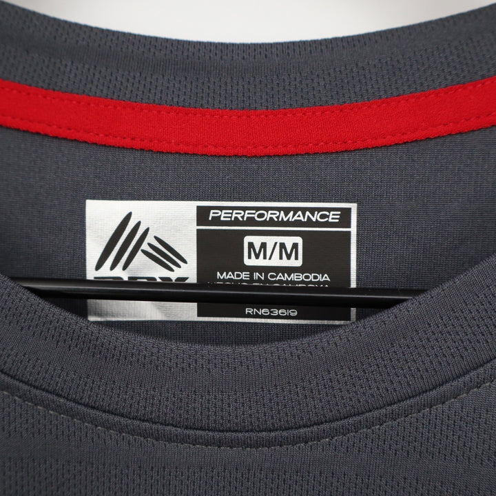 RBX Performance Mens Medium Charcoal Gray Short Sleeve Activewear Shirt