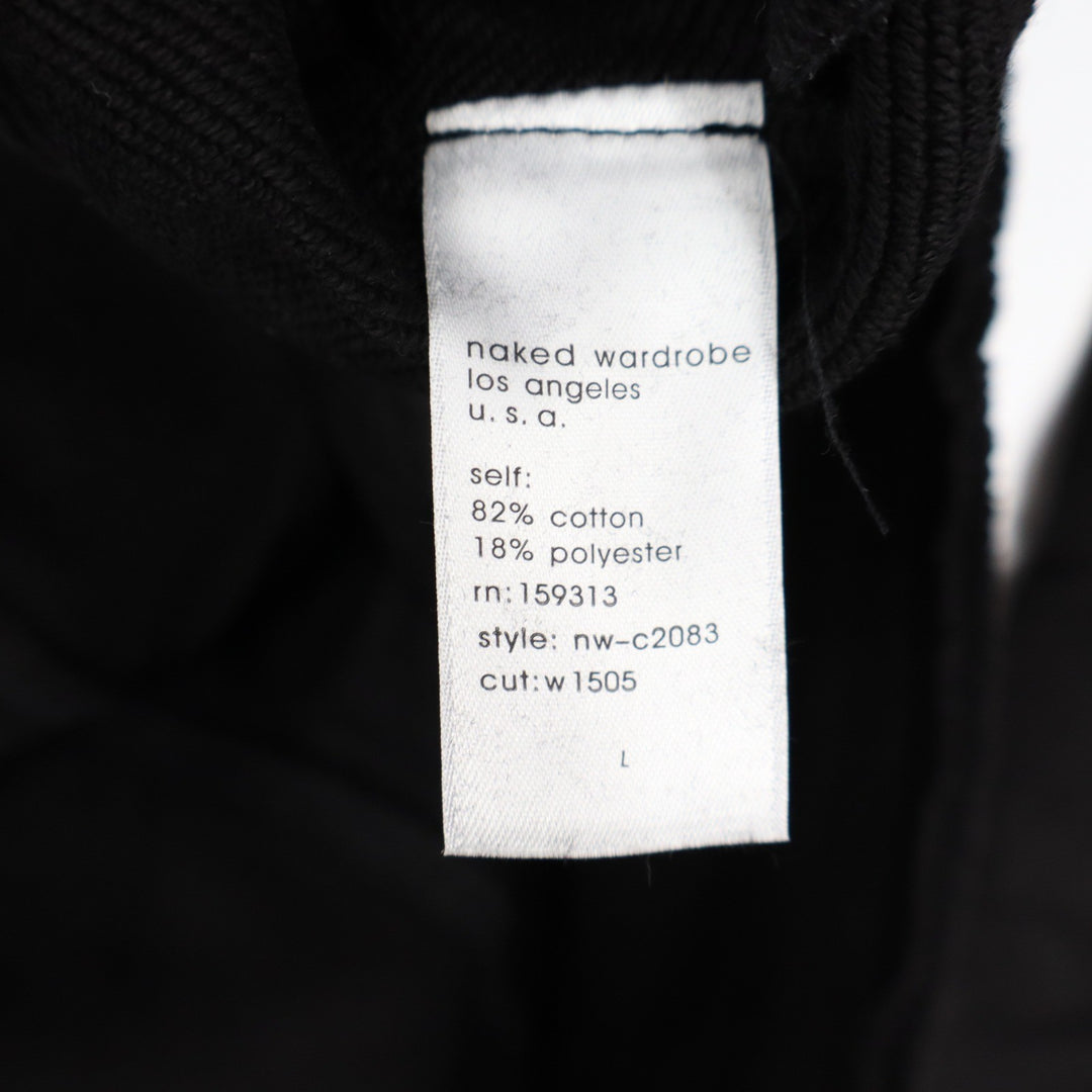 Naked Wardrobe Black Fleece Sweatshirt and Joggers Lounge Set Size L