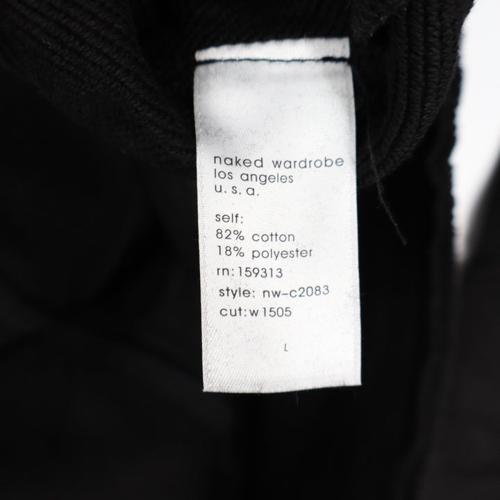 Naked Wardrobe Black Fleece Sweatshirt and Joggers Lounge Set Size L