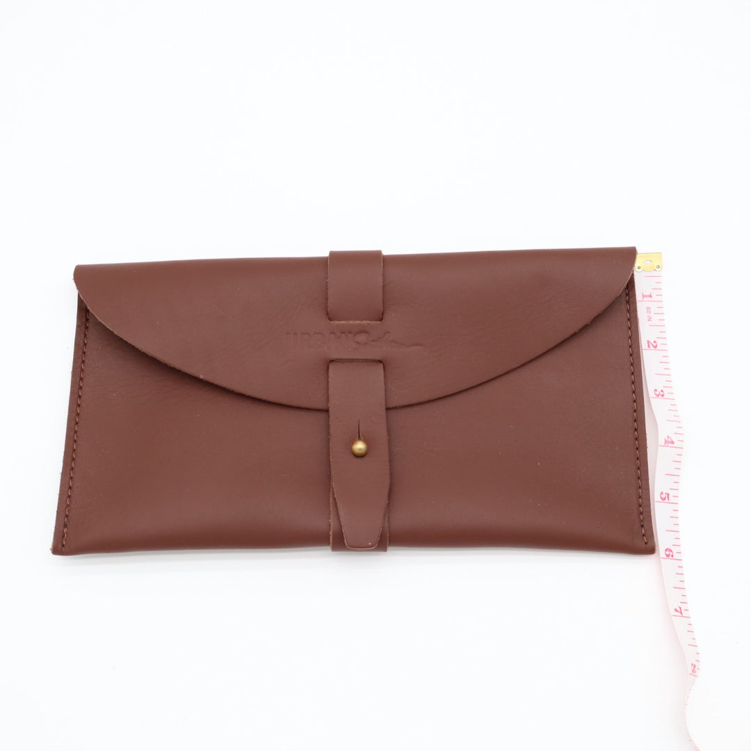 Urban Southern 5th Avenue Womens Clutch Wallet Chestnut Brown Full Grain Leather