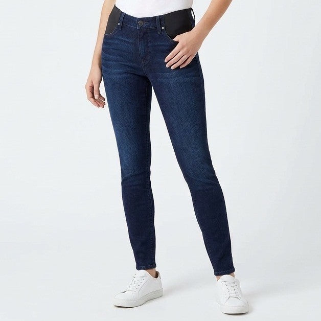 7 For All Mankind B(air) Skinny Jeans Womens 27 Blue Dark Wash Denim Whiskered