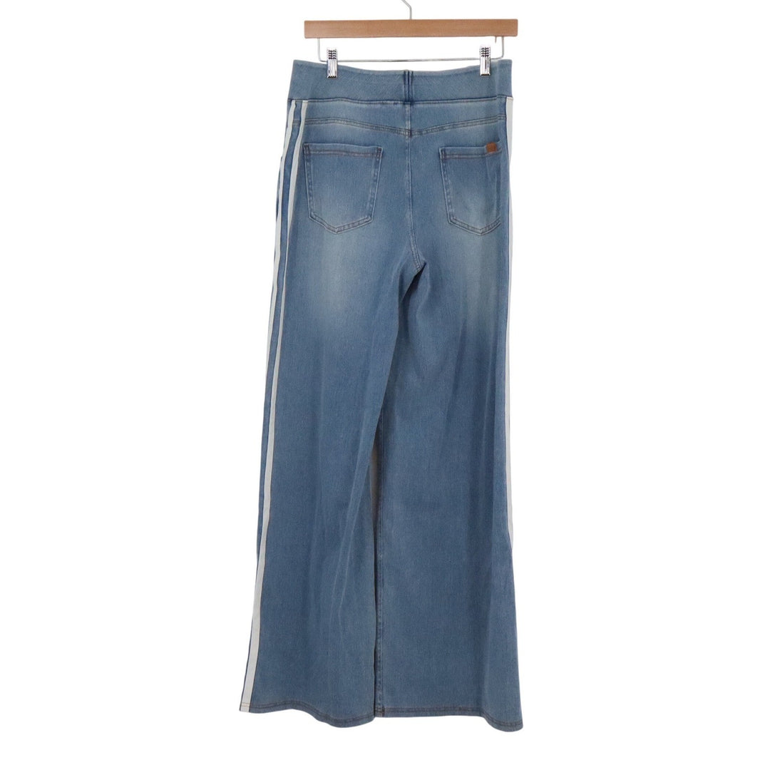 Halara Womens Wide Leg Side Stripe Denim Pants Light Wash Blue Large