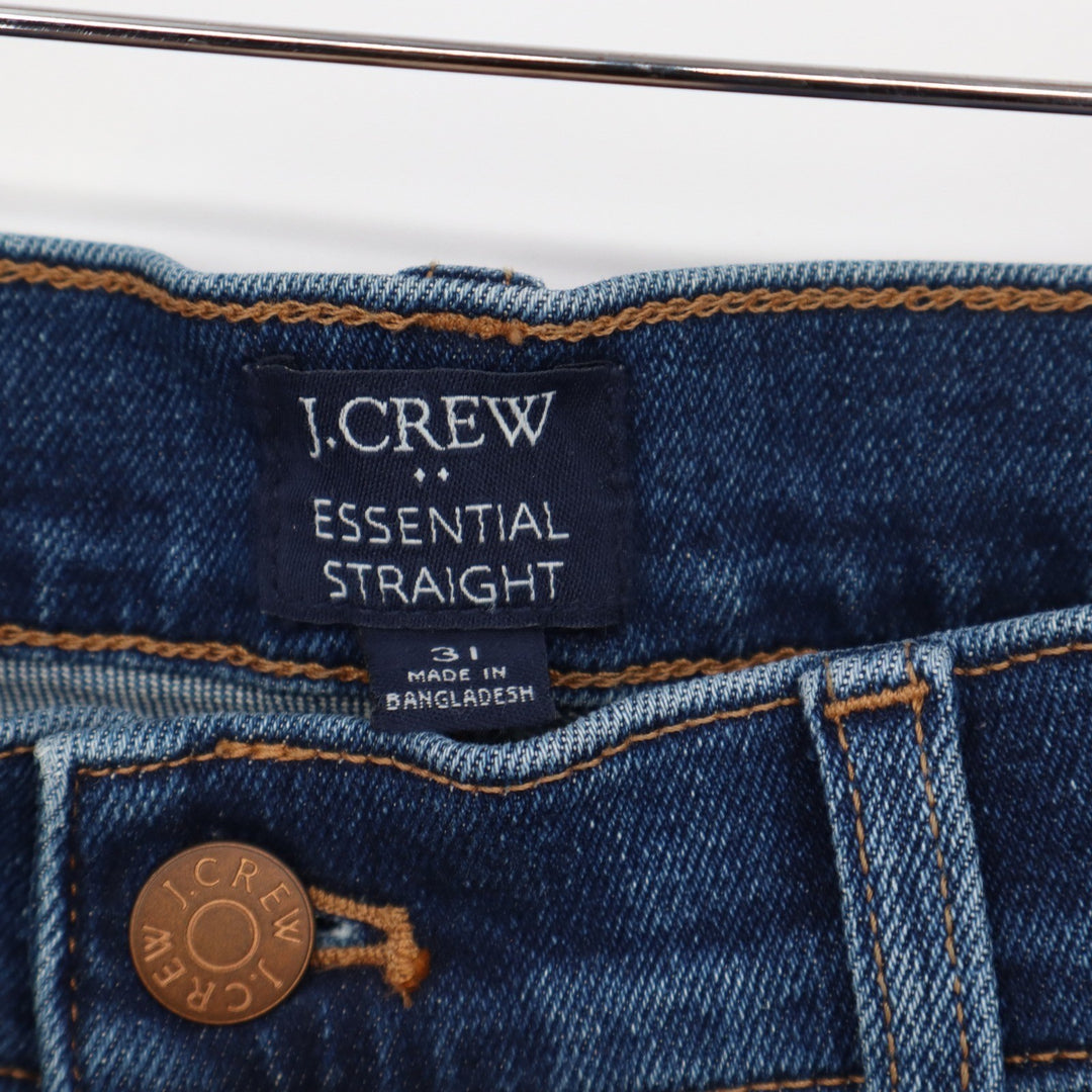 J.Crew Essential Straight Jeans Medium Wash Button Fly Size 31