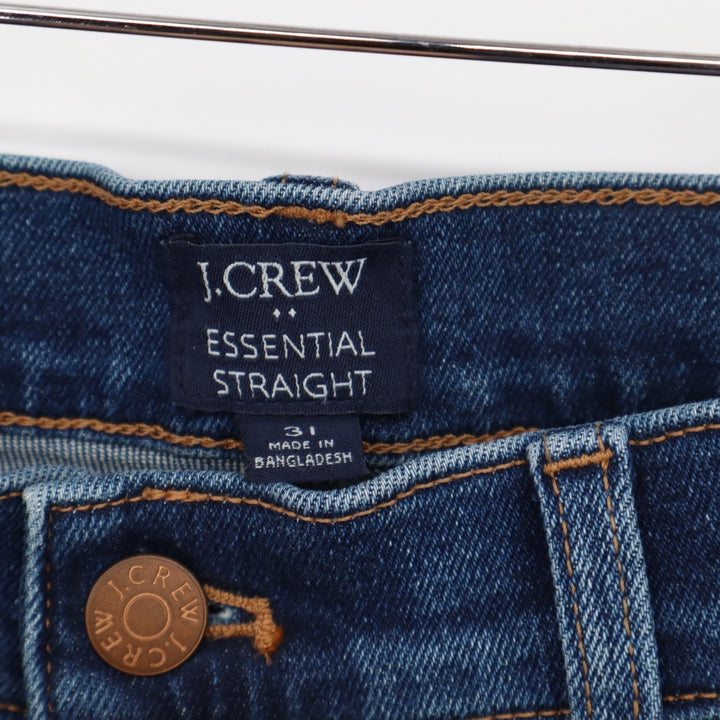 J.Crew Essential Straight Jeans Medium Wash Button Fly Size 31