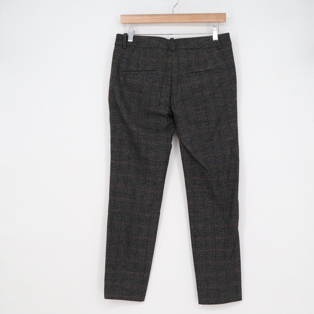 Zara Woman Grey Plaid Slim Tailored Trousers Pants Size 4