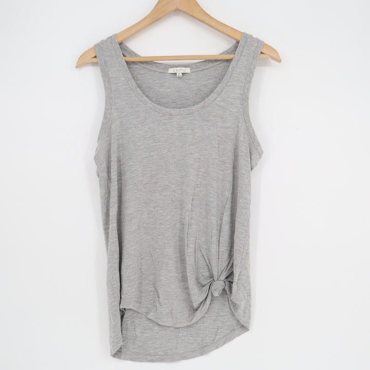 Z Supply Tank Top Womens M Heather Gray Stretch Round Neck Activewear Pullover