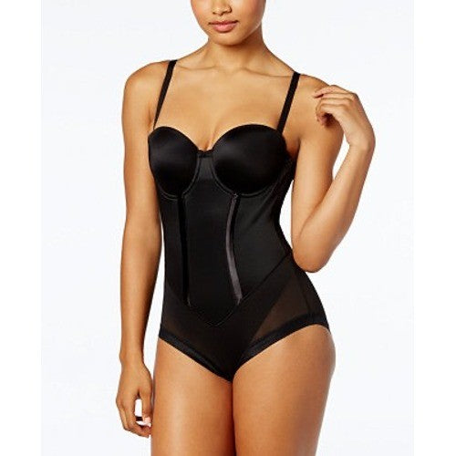 Maidenform Tummy Control Shapewear Bodysuit Women 36B Nude Stretch Underwire Bra