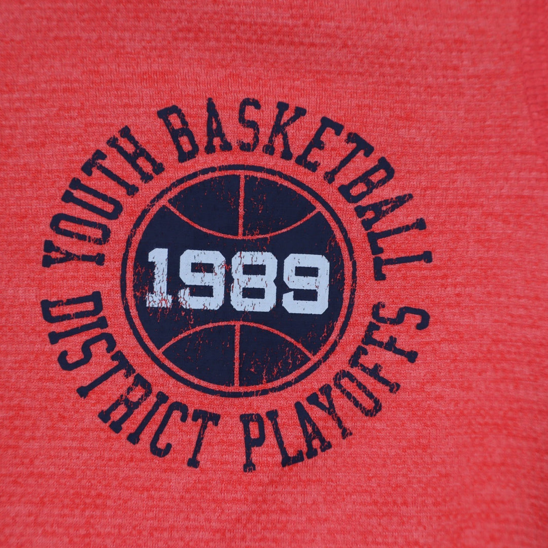 DSG Boys XS 6-7 Pieced Graphic Movement Tee Cabana Coral Basketball 1989 NEW