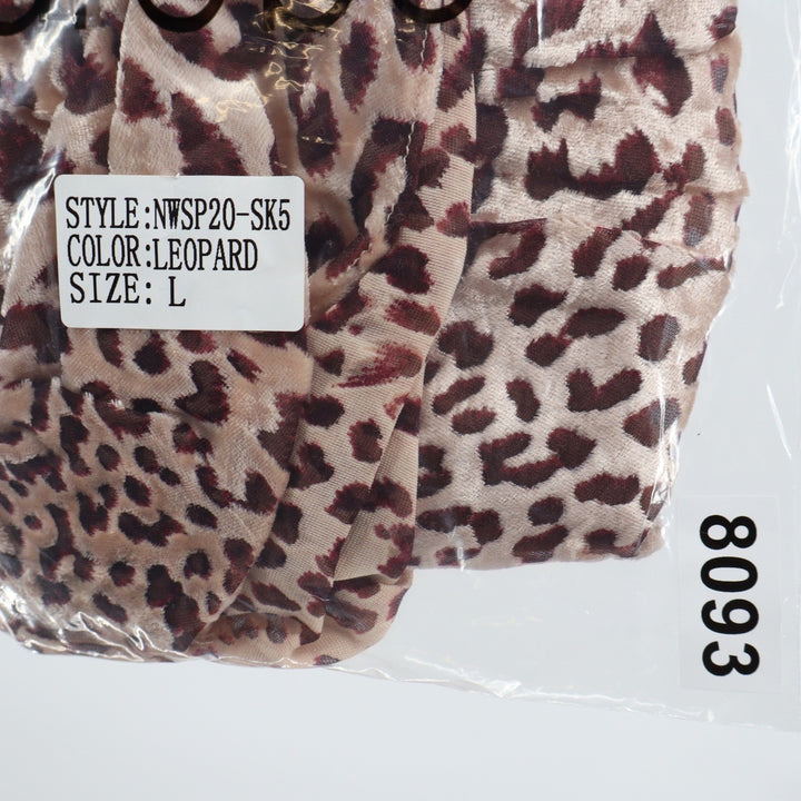 Naked Wardrobe The Statement Leopard Print Ruched Mini Skirt Brown L