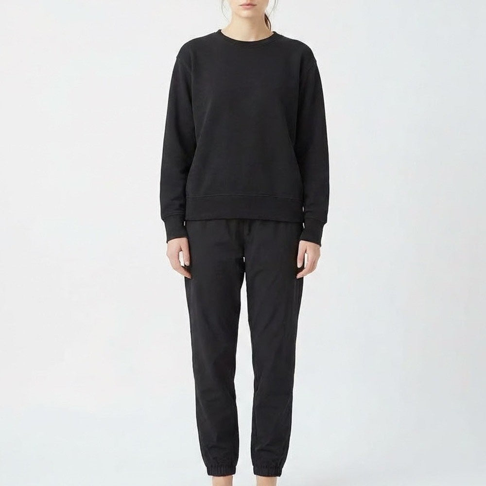 Naked Wardrobe Black Fleece Sweatshirt and Joggers Lounge Set Size L