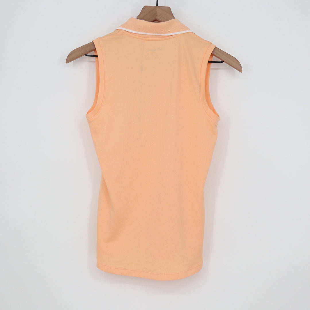 Walter Hagen Womens P11 Sleeveless Johnny Polo Shirt Peach Fuzz XS