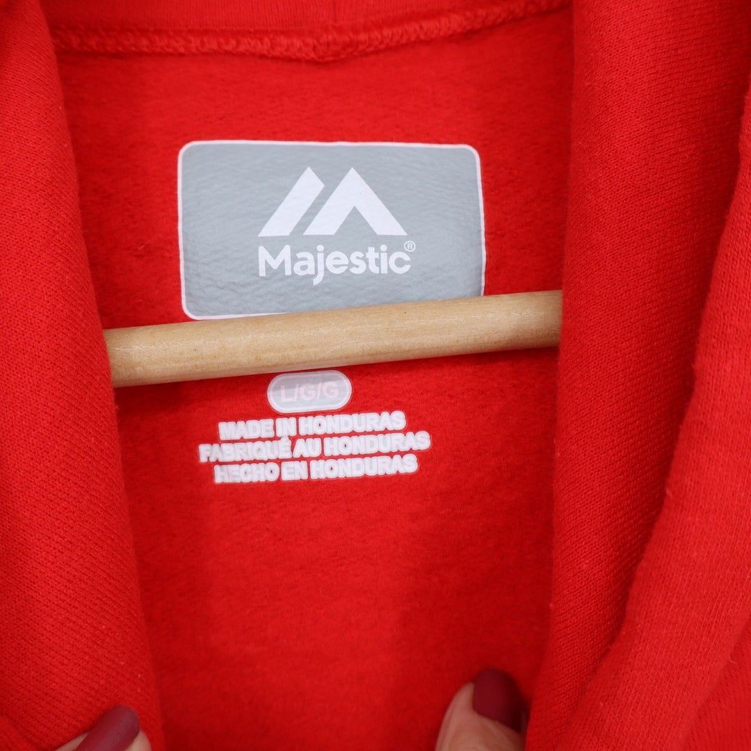 Philadelphia Phillies Hoodie Mens L Red MLB Baseball Majestic Excellent