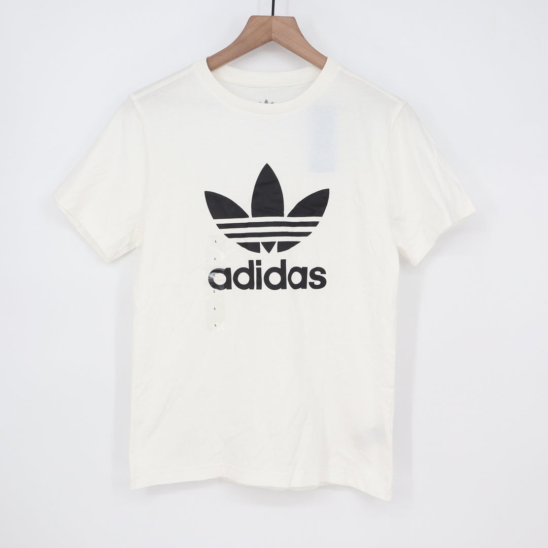 Adidas Originals Kids Trefoil Tee White Black Logo T-Shirt Size L 13-14Y