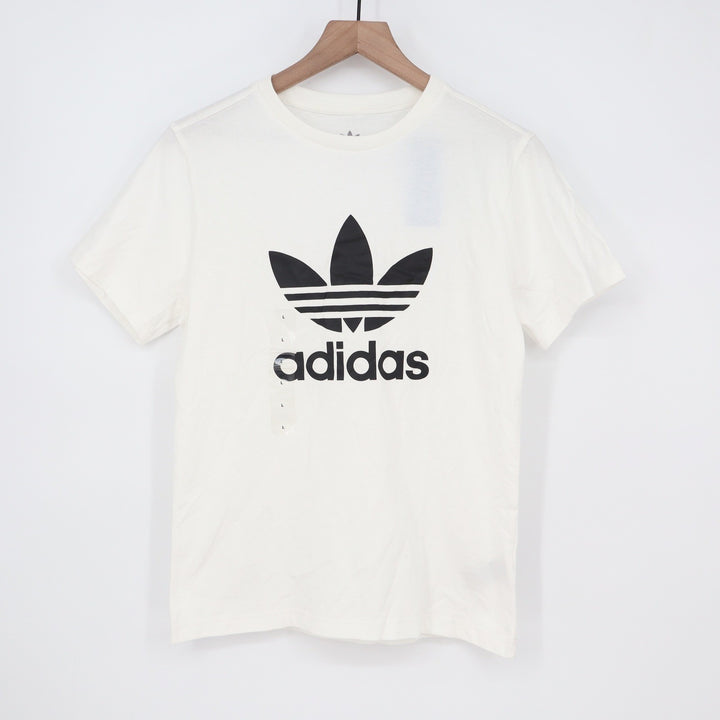 Adidas Originals Kids Trefoil Tee White Black Logo T-Shirt Size L 13-14Y
