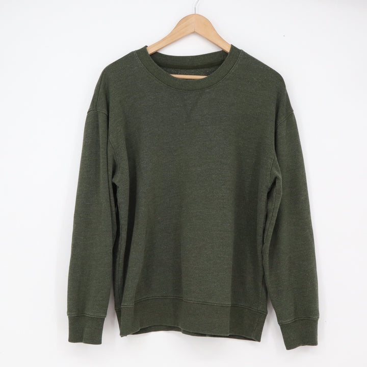 Time and Tru Sweatshirt Womens M Green Pullover Crew Neck Relaxed Fit Excellent