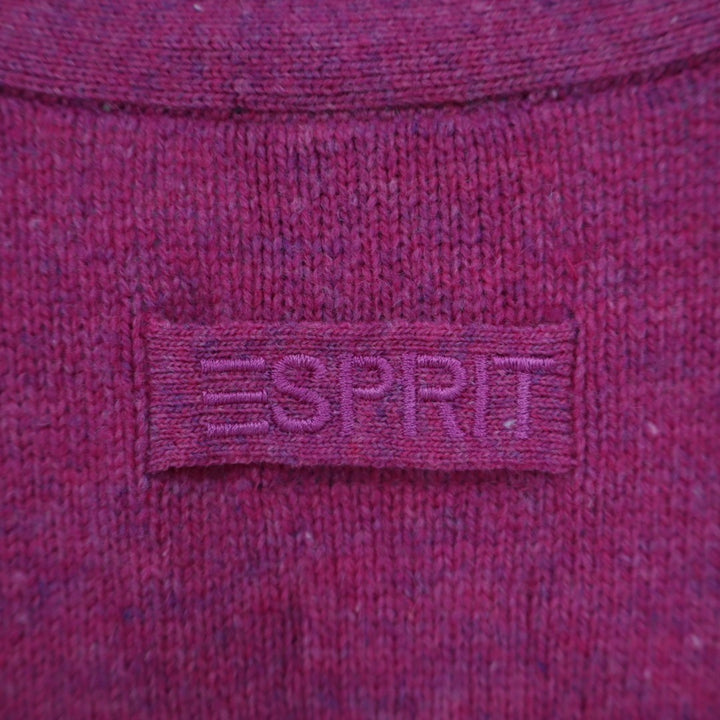 Esprit Cardigan Sweater Womens Pink wool Front Pockets Long Sleeve Winter Wear