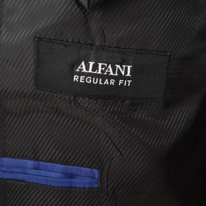 Alfani Blazer Mens 48R Regular Fit Charcoal Grey Two Button Stretch Excellent