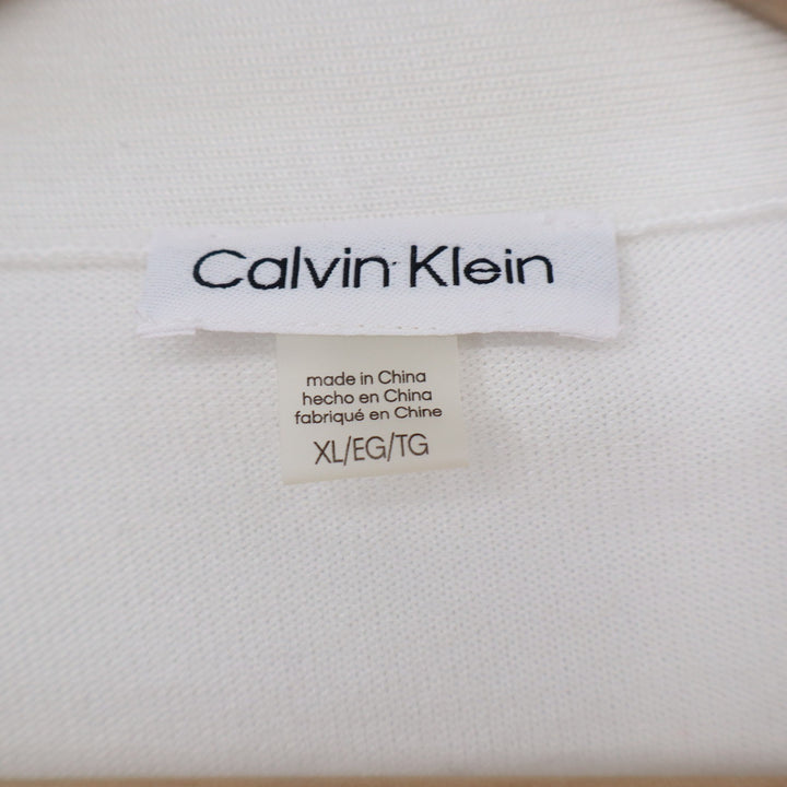 Calvin Klein Ivory Open Front Cropped Cardigan Sweater XL 10765