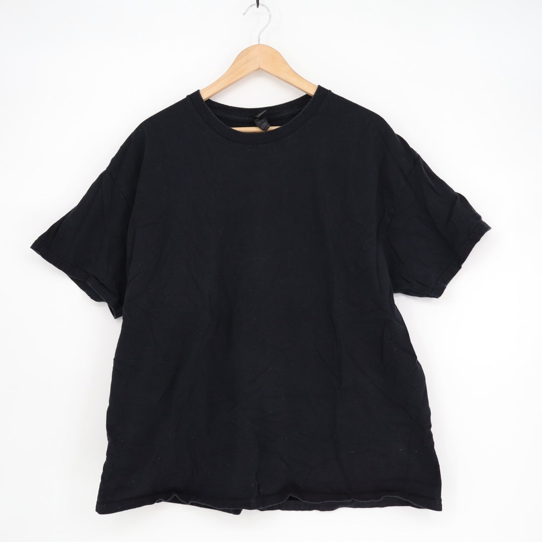 Gildan Activewear T Shirt Mens XL Black Cotton Short Sleeve Crew Neck Pullover