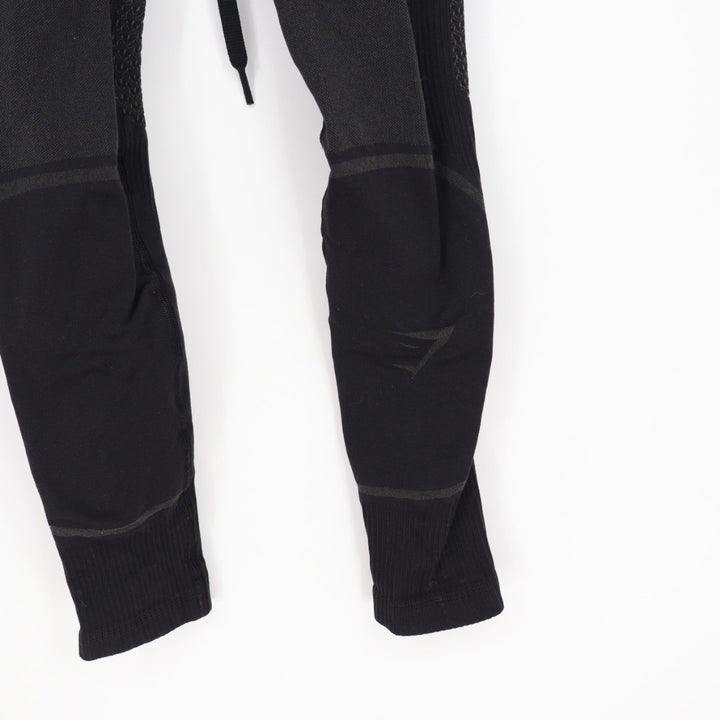 Gymshark Black Ribbed Seamless Leggings Activewear Athleisure Size S