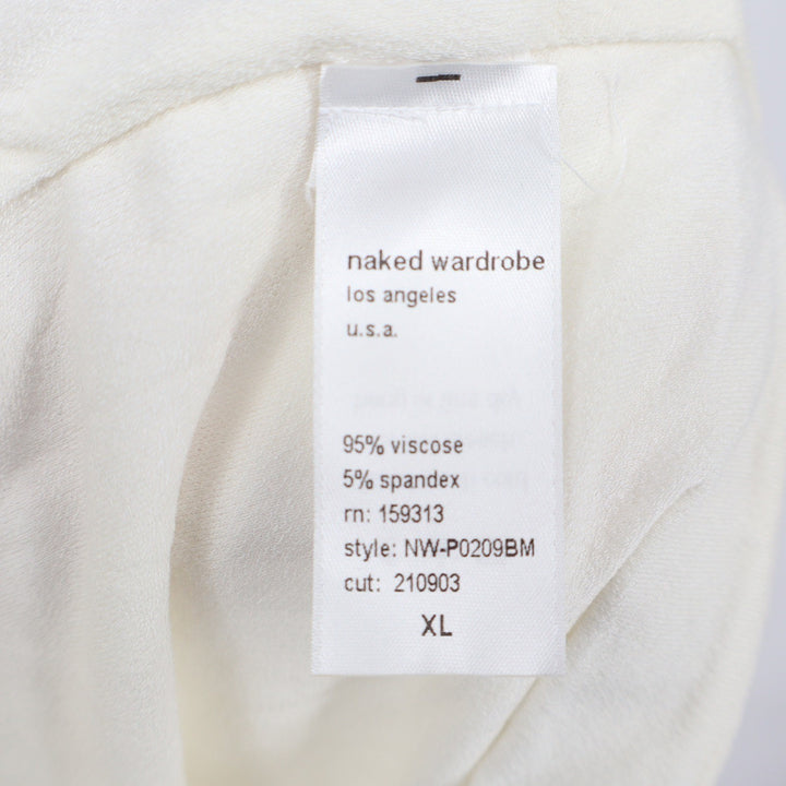 Naked Wardrobe Baby Mama Maternity Biker Shorts XL Cream Off White