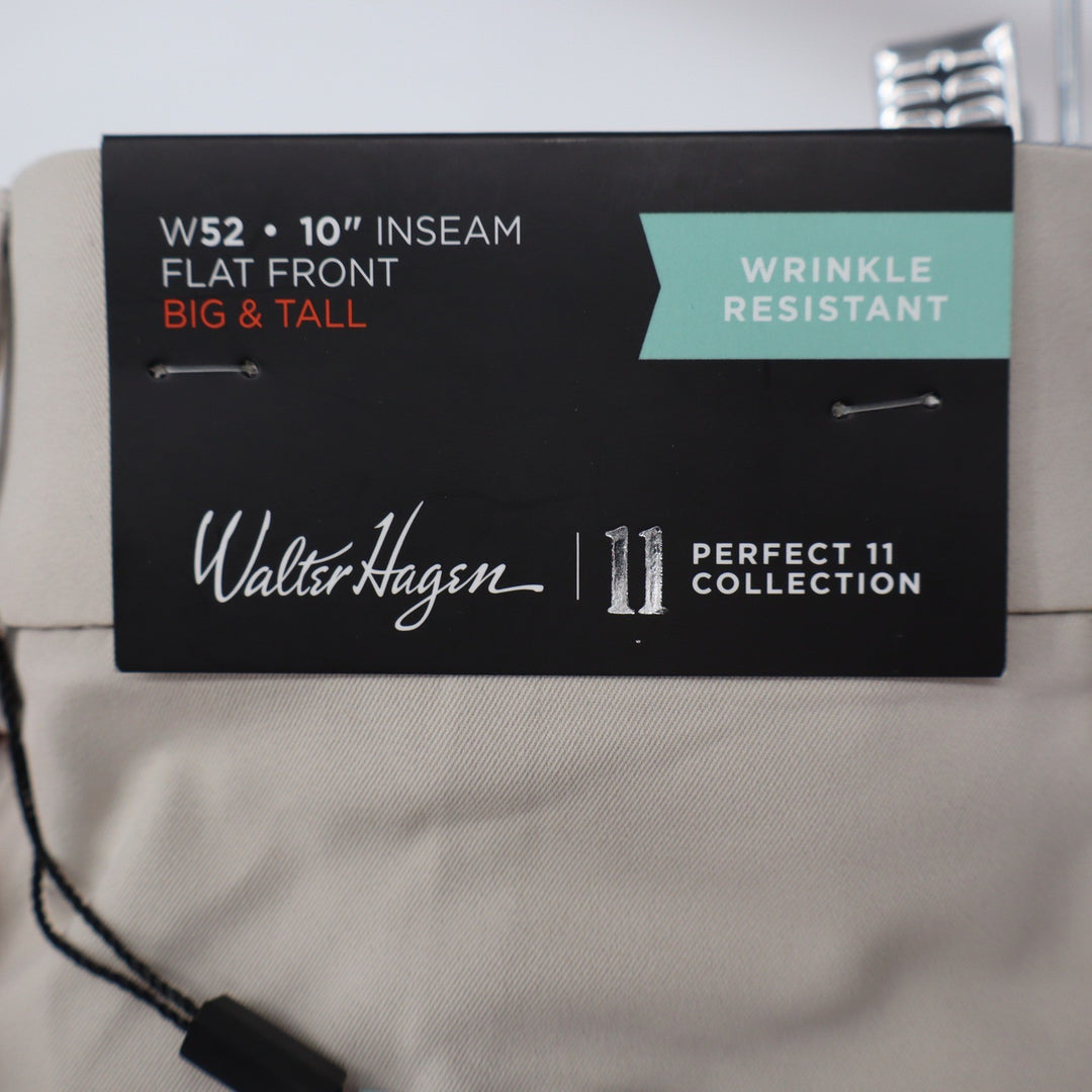 Walter Hagen Perfect 11 Golf Shorts Mens 52 Big & Tall Khaki
