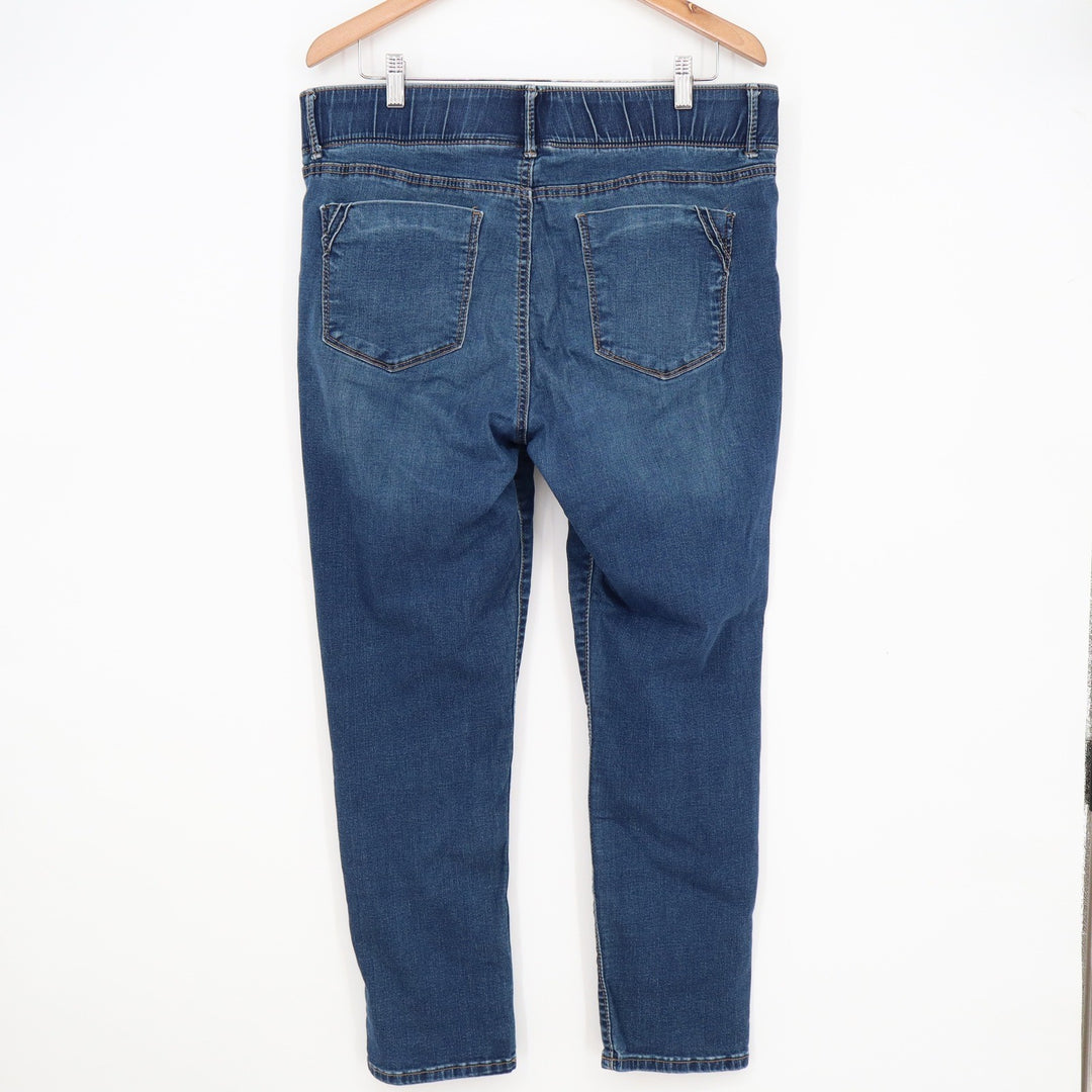 Apt 9 Womens Straight Leg Jeans Blue Medium Wash Stretch Comfort Waist 16S