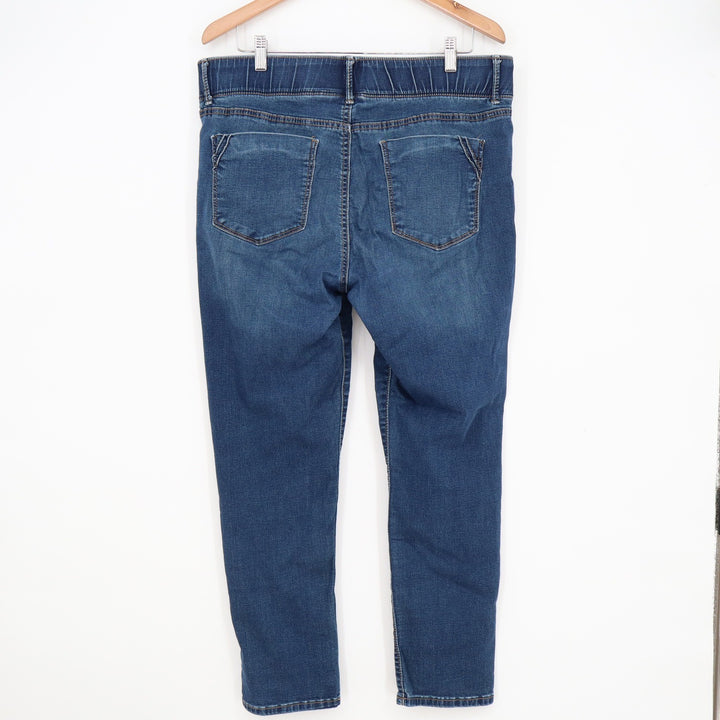 Apt 9 Womens Straight Leg Jeans Blue Medium Wash Stretch Comfort Waist 16S