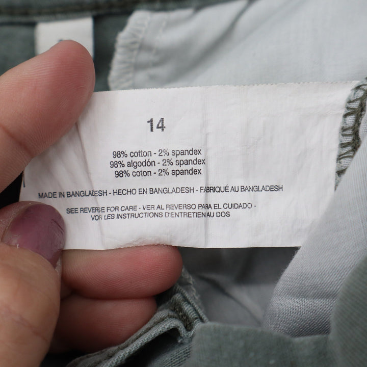 Anne Klein Jeans Mens Olive Green Chino Shorts Size 14 Cotton Stretch Casual