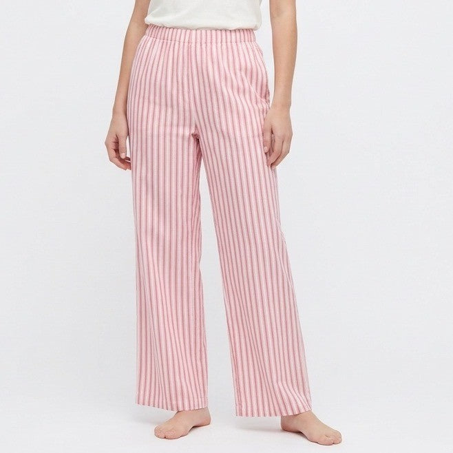 Charter Club Intimates Pajama Pants Womens Large Red White Festive Stripe Cotton