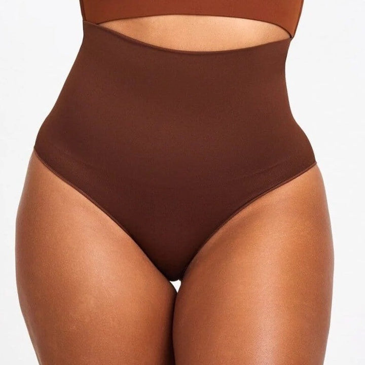Shapermint Essentials High Waisted Briefs Brown Shapewear Full Coverage S-XL